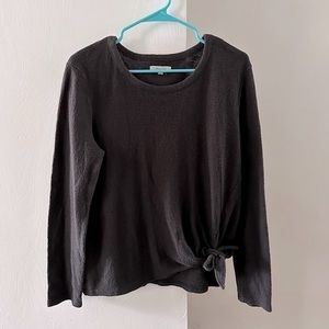 Madewell black cotton side tie top